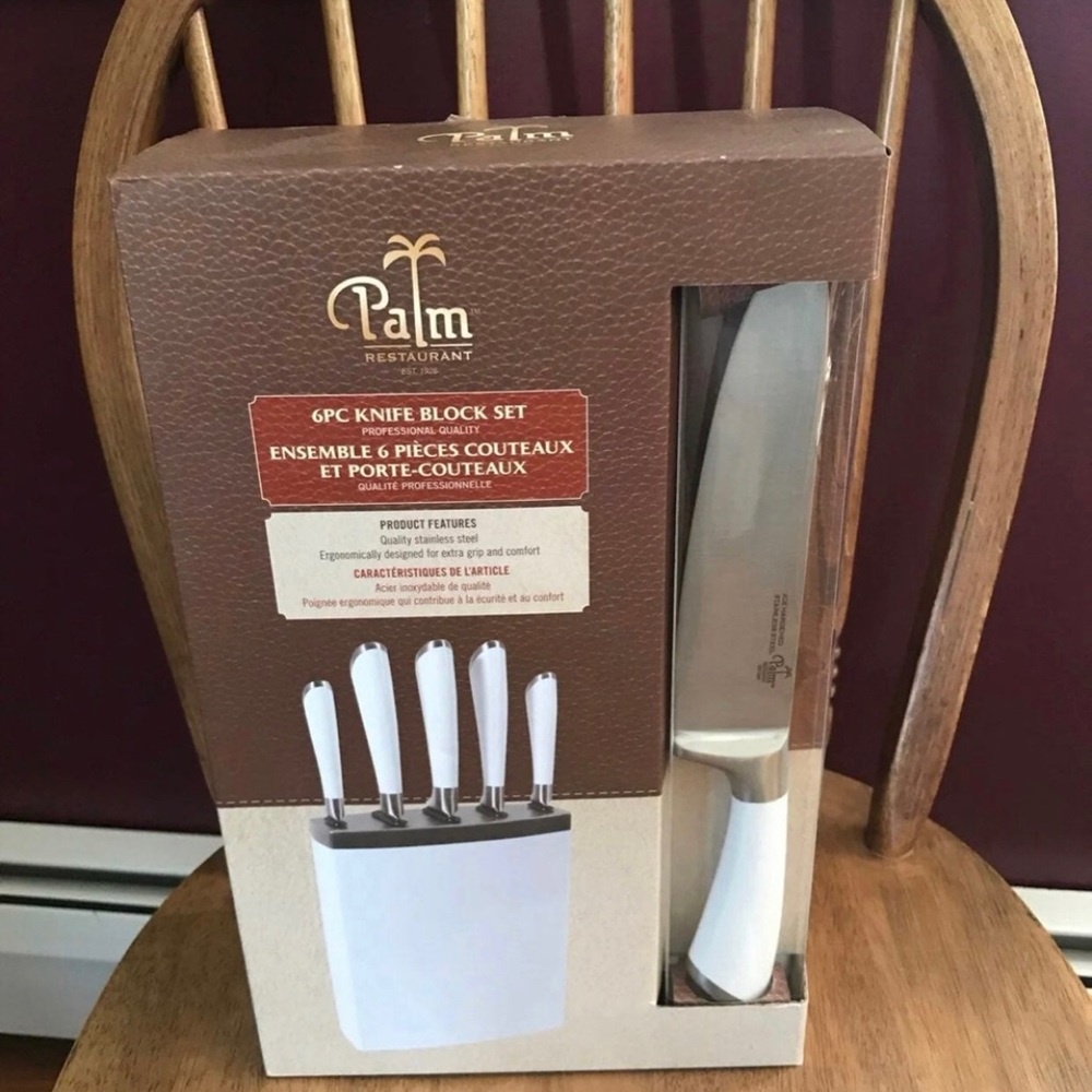 Knife block set - 6 piece chef quality cutlery